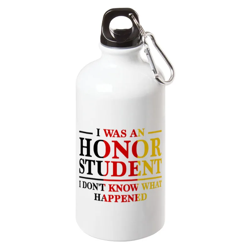 

I Was An Honor Student. I Don't Know What Happened. Sport Water Bottle With Carabiner Gifts 17oz