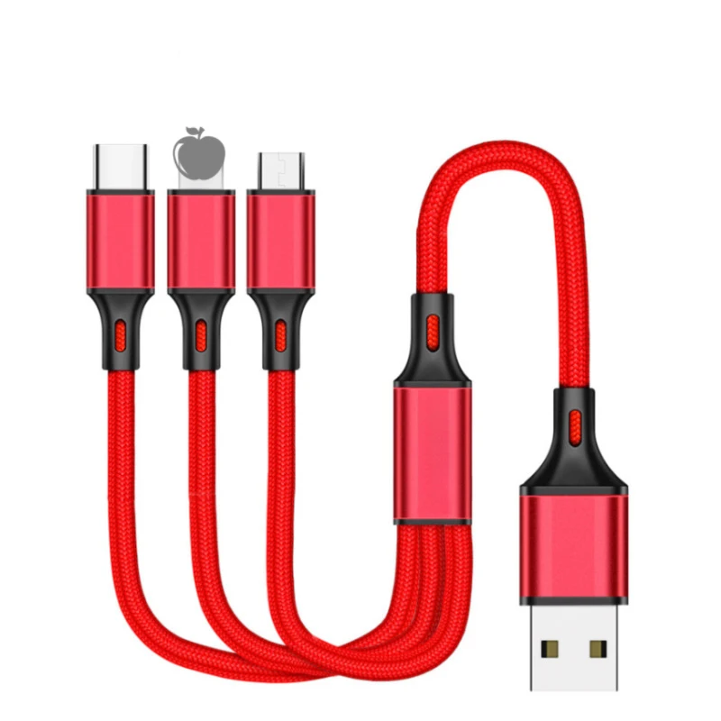 

USB Cable For iPhone XS X 8 7 6 Charging Charger 3 in 1 Micro USB Cable For Android USB TypeC Mobile Phone Cables For Samsung S9