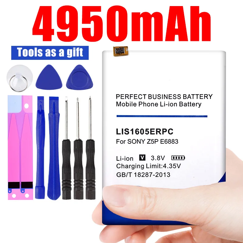 4950 мАч LIS1605ERPC батарея для SONY Xperia Z5 Premium Z5P Dual E6883 E6853 батареи для мобильных телефонов