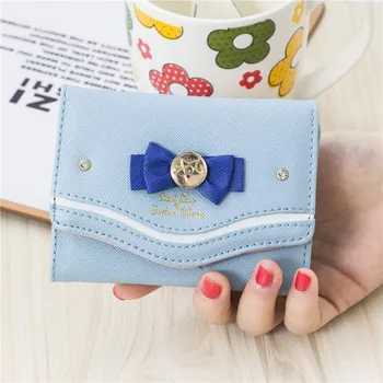 

2020 short women's wallet horizontal section square contrast color bow cute beautiful girl wallet wallet wallet wild handbag