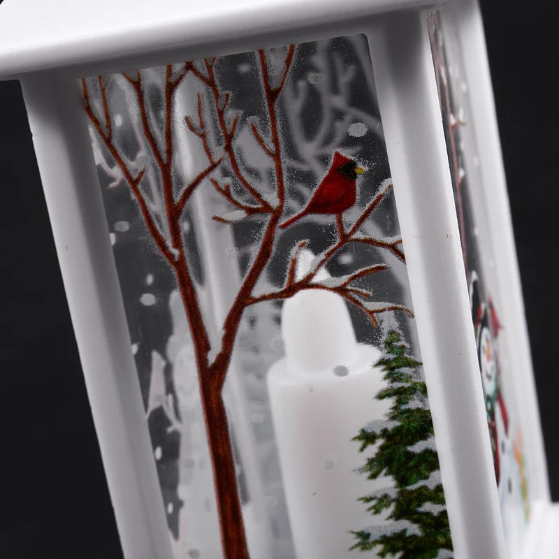 Christmas LED Glow Flame Candlestick Wind Light Decorative Ornaments