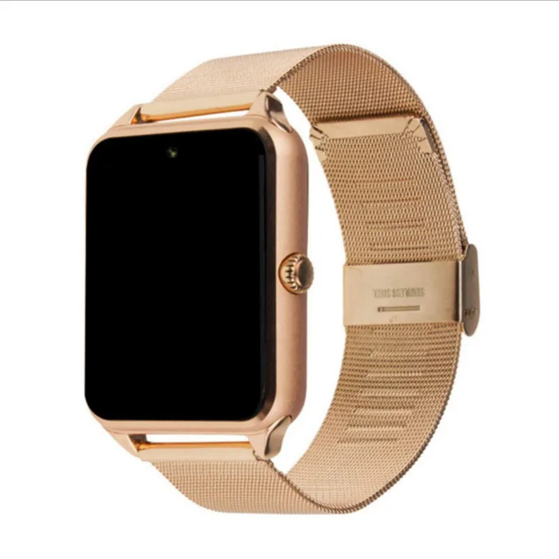 Смарт-часы GT08 Z60 металлические часы Bluetooth Smartwatch фитнес-браслет поддержка sim-карты наручные часы для телефона Android PK DZ09 - Цвет: Z60 Watch Gold