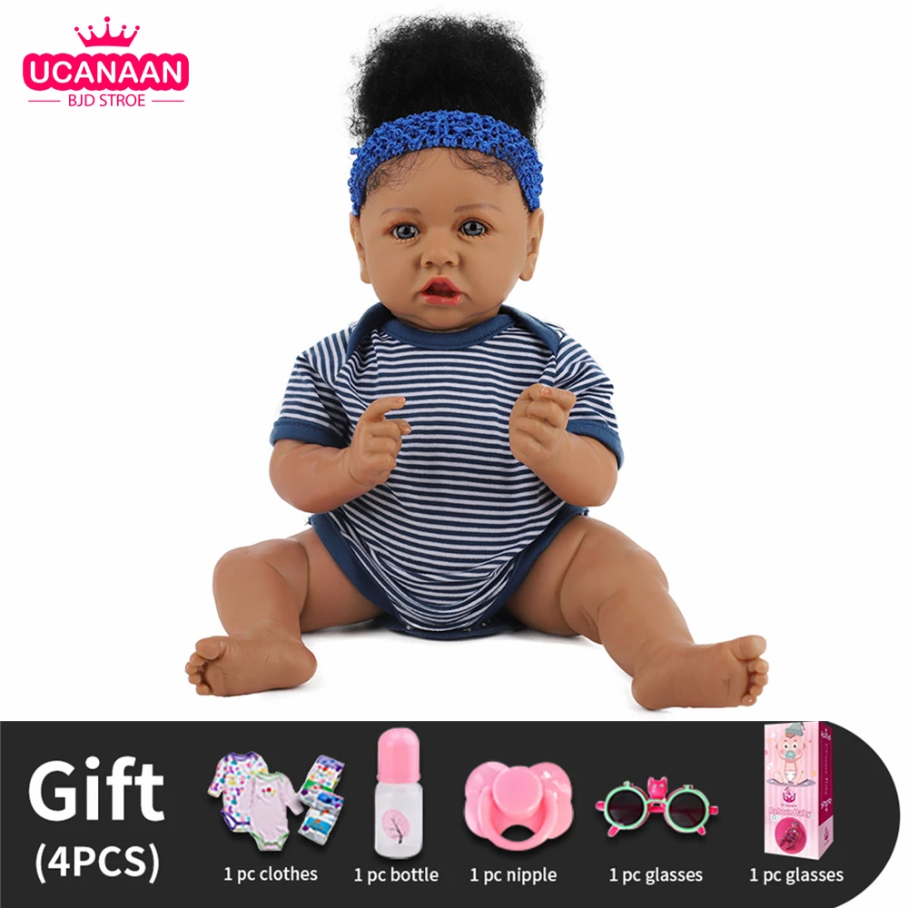 Ucanaan 55cm 22'' Realistic Reborn Baby Doll Soft Silicone Vinyl Lifelike  Baby Dolls Kids Toys For Children Birthday Xmas Gifts - Dolls - AliExpress