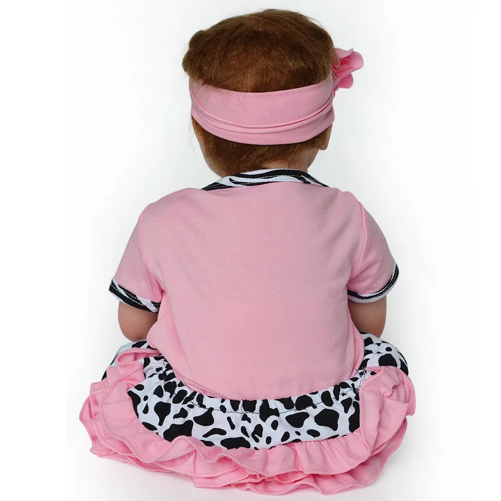 Reborn Baby Doll Мягкая силиконовая виниловая ткань тела 18 дюймов 55 см реалистичные яркие игрушки для мальчиков и девочек