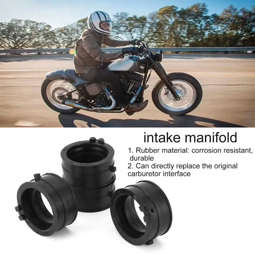 Carburetors Interface Pad Intake Pipe Adapter Manifold Carb Set For Honda Cbr600F2 Cbr600F3 Black