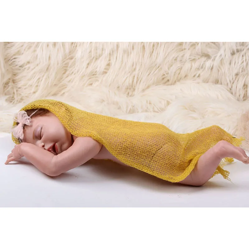 40*60 см новорожденные фотографии обертывания карамельного цвета вязанные детские реквизит для фотосъемки одеяла для девочек и мальчиков