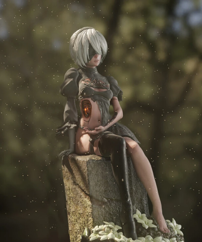 Набор фигурок из смолы NieR Automata 2B персонажи поврежденной версии сражение форма