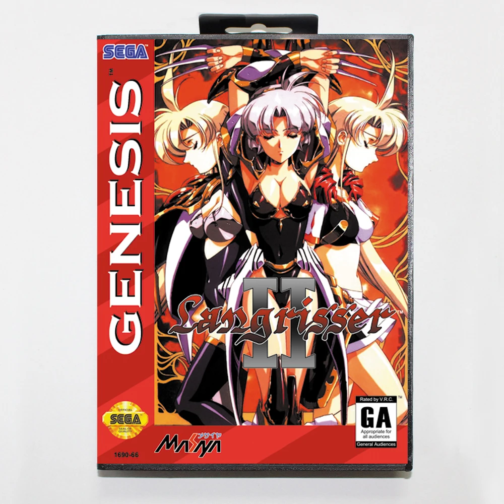 Langrisser II 16bit MD игровая карта для sega Mega Drive/Genesis с розничной коробкой