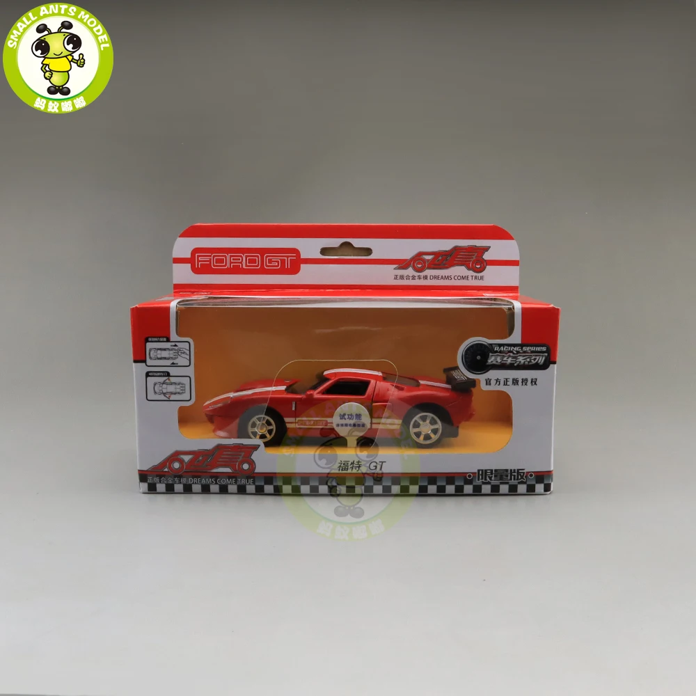 1/32 Ford GT 2006 литая модель автомобиля игрушки для детей Детское звуковое освещение Вытяните назад Подарки для мальчиков девочек