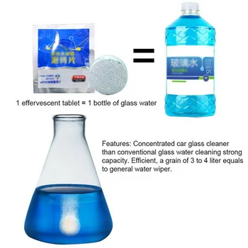 

12pcs Car Windshield Car Window Cleaning Glass Washer Cleaner Compact Effervescent Tablets Detergent