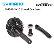 Shimano Deore M6000 3x10 2x10 велосипеда, MTB подъемный диаметра окружности болтов(каретка 40/30/22 T, 38-28 Т 170 мм