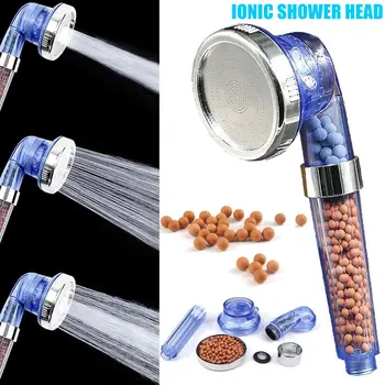 

Negative Ion Filtered SPA Shower Head Handheld Water Saving Adjustable 3-Way Spray Nozzle Heads QJS Shop