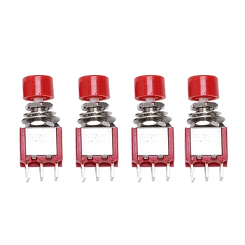 

4 Pcs AC 250V 2A 120V 5A DPDT 2NO 2NC Momentary Push Button Switch