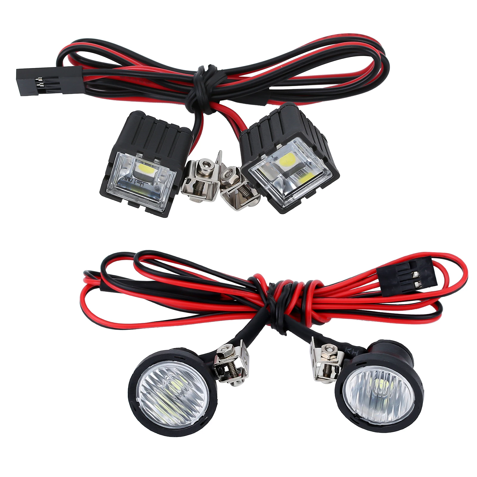 INJORA RC Car LED Lights Headlights Spotlight for 1/10 RC Crawler Axial Traxxas TRX4 TRX6 SCX10 90046 Wraith RR10 MST Redcat - Image 2