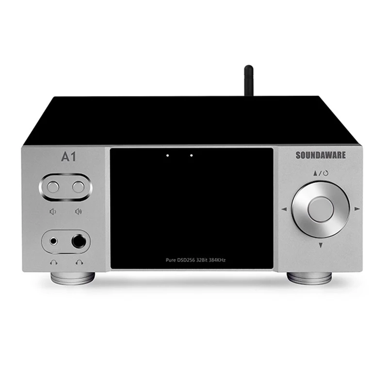 Soundaware A1 Национальный Многофункциональный потоковый плеер DSD256 PCM384 Hifi декодирование усилитель для наушников - Цвет: Серебристый