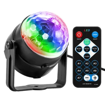 

Stage Light RGB LED Party Effect Disco Ball Light Sound Activate Laser Projector RGB Stage Light Music Christmas KTV Party