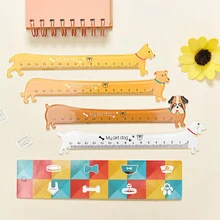 1pc Kawaii Long Dog design 15cm plastic straight ruler cute students' DIY tools prize Good quality Global Wholesale