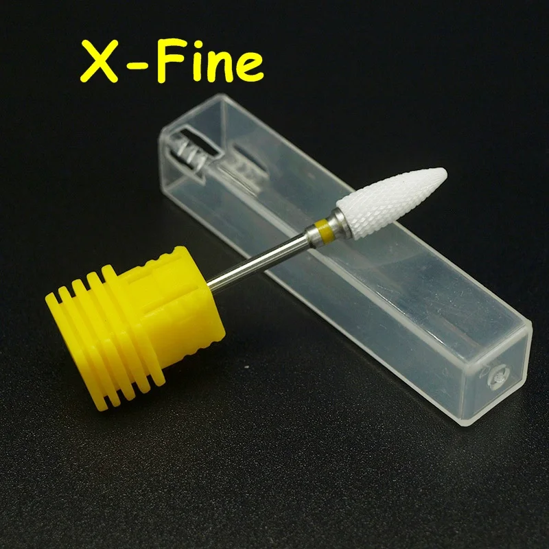 KIMAXCOLA цилиндрический керамический сверло для ногтей Электрический Маникюрный аппарат аксессуары инструменты для дизайна ногтей Электрический маникюр фрезерный пилка для ногтей