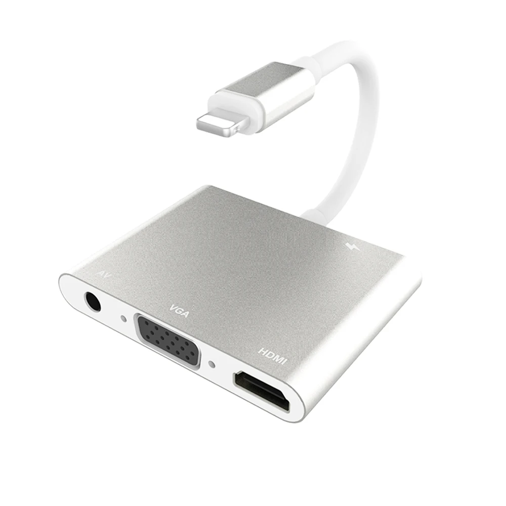 Адаптер USB C новинка 2020 адаптер 4K 1080P для освещения в HDMI Digital AV VGA Micro совместимый с