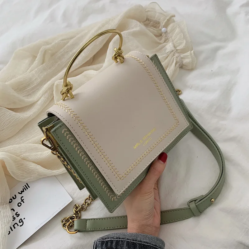 

New Chaohua Korean version wheat spike oblique bag chain single shoulder handbag
