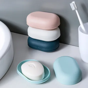 

1pcs 1pcs Hole-Punched Soap Box Cute Soap Box Household Travel Portable Soap Holder Toilet Soap Dish Rack
