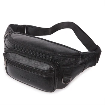 

Genuine Leather Fashion Men's Waist Shoulder Bags Cross bodyHip Bum Belt Phone Pouch Chest Packs Money Cigarettes Purse Cowhide