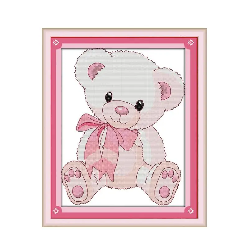 Little bear doll cross stitch kit 18ct 14ct 11ct count printed canvas stitching embroidery DIY handmade needlework | Дом и сад