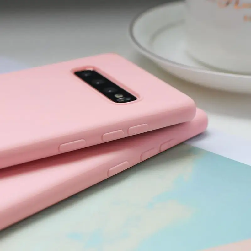 Мультфильм милый чехол для samsung Galaxy A40 A70 A50 A5 A7 A9 A6 A8 плюс S10 S9 S8 S6 S7 плюс Карамельный цвет матовый чехол