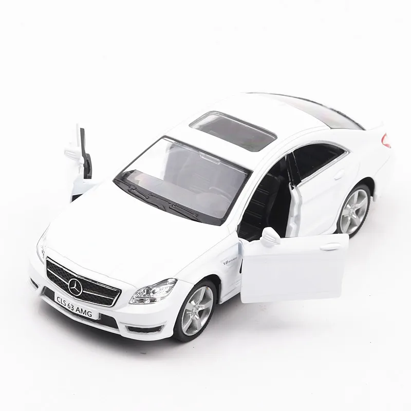 Моделирование игрушечных транспортных средств литая металлическая машина модели для Mercedes-бензамид CLS63 Модель игрушечных транспортных средств матовый черный для детей