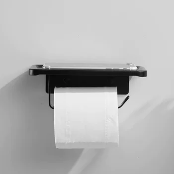 

1 Pc Toilet Paper Roll Wall Stand Storage Shelf Toilet Tissue Roll Holder Paper Towel Holder for Bathroom Storage Toilet Kitchen