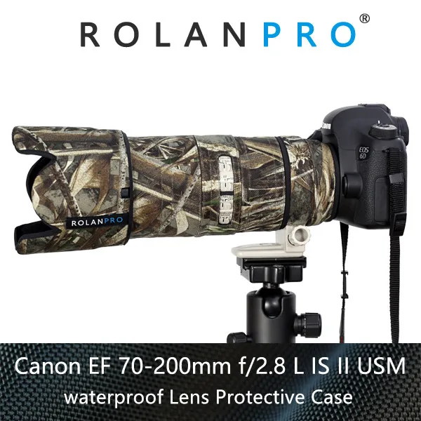 Линзы rolanpro камуфляжное пальто дождевик для Canon EF 70-200 мм F2.8 L IS II USM объектив защитный чехол для Canon SLR объектив камеры