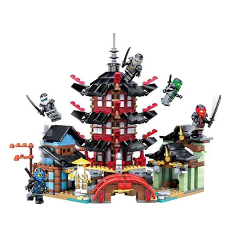 Ninjaed Temple of Airjitzu Ninjagoes Совместимость 737 шт меньше версия строительные блоки набор