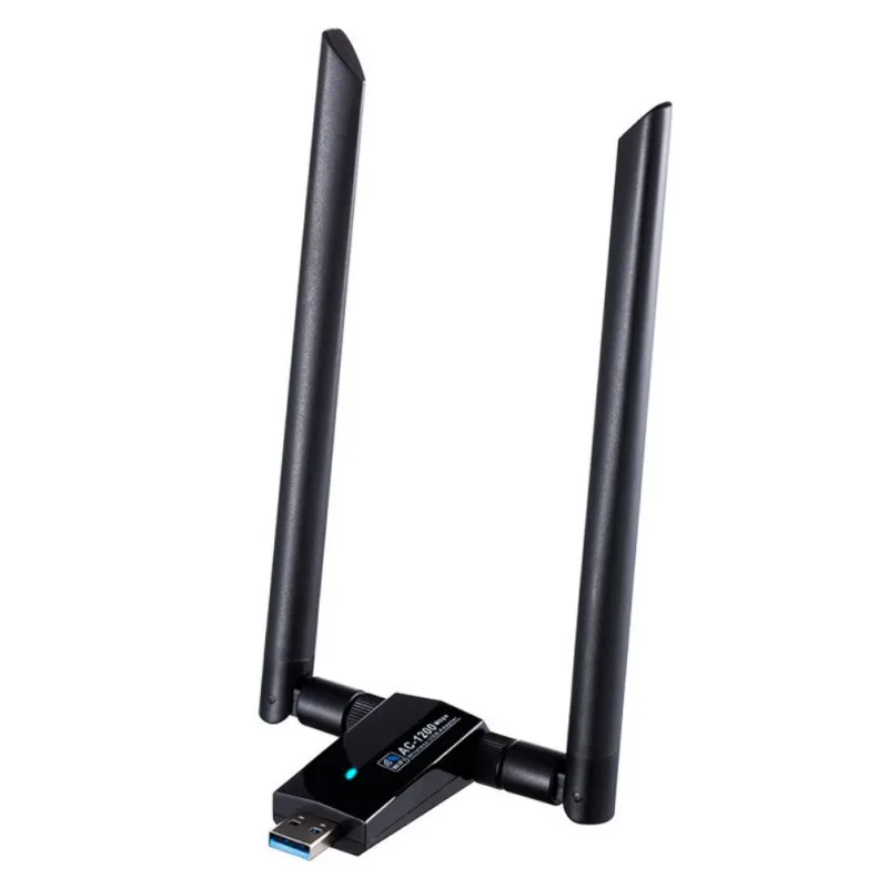 2,4/5 ГГц 1200 Мбит/с Беспроводная USB Сетевая карта USB3.0 Wifi приемник адаптер с антенной для ПК ноутбука