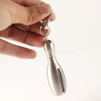 

Outdoor Survival Tool Flint Fire Starter Lighter Permanent Match Striker Portable Bowling Survival Tool Lighter With Keychains