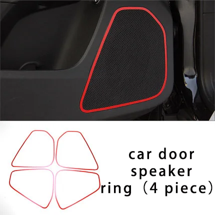 For Jeep cherokee red Aluminum alloy car door speaker ring molding trim 4pcs | Автомобили и мотоциклы