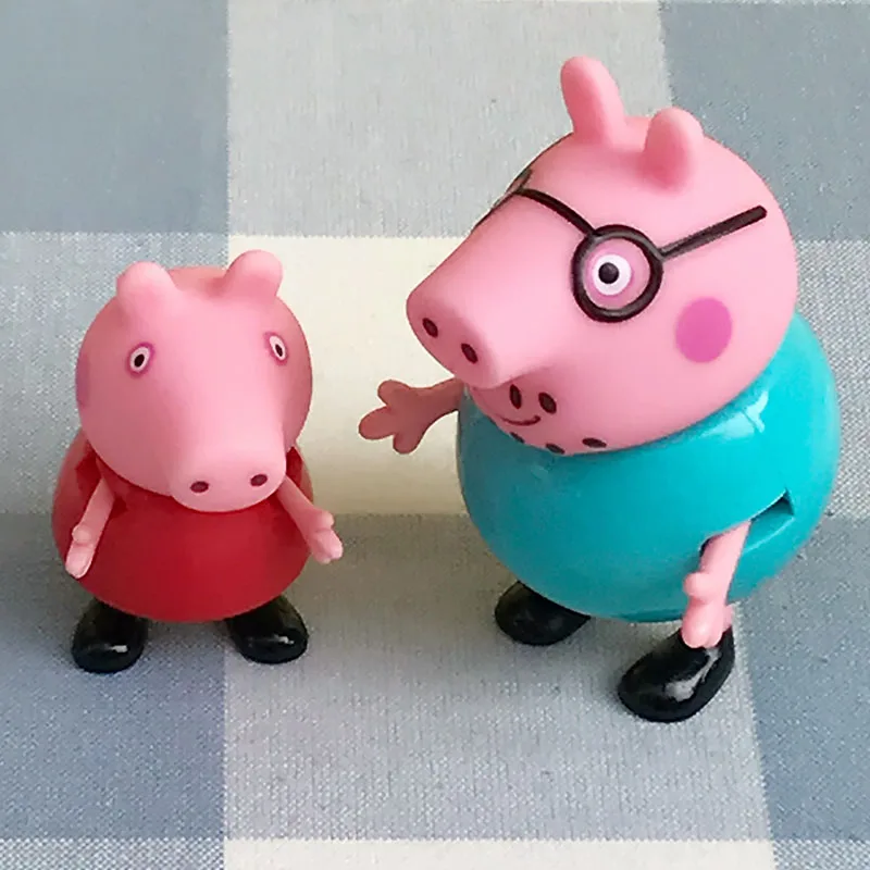 2018 натуральная PEPPA PIG школьный автобус с фигуркой peppa & Miss Rabbit детские игрушки для детей день рождения Рождественская игрушка подарок