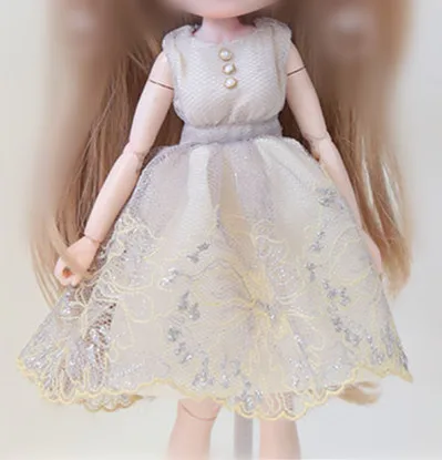 dress 1 Новое кукла 1/6 кружевное платье ob24 платье кукольный наряд(Fit blyth, ob24, pullip, azone, licca, BJD, ICY, кукла 1/6 - Цвет: dress 1