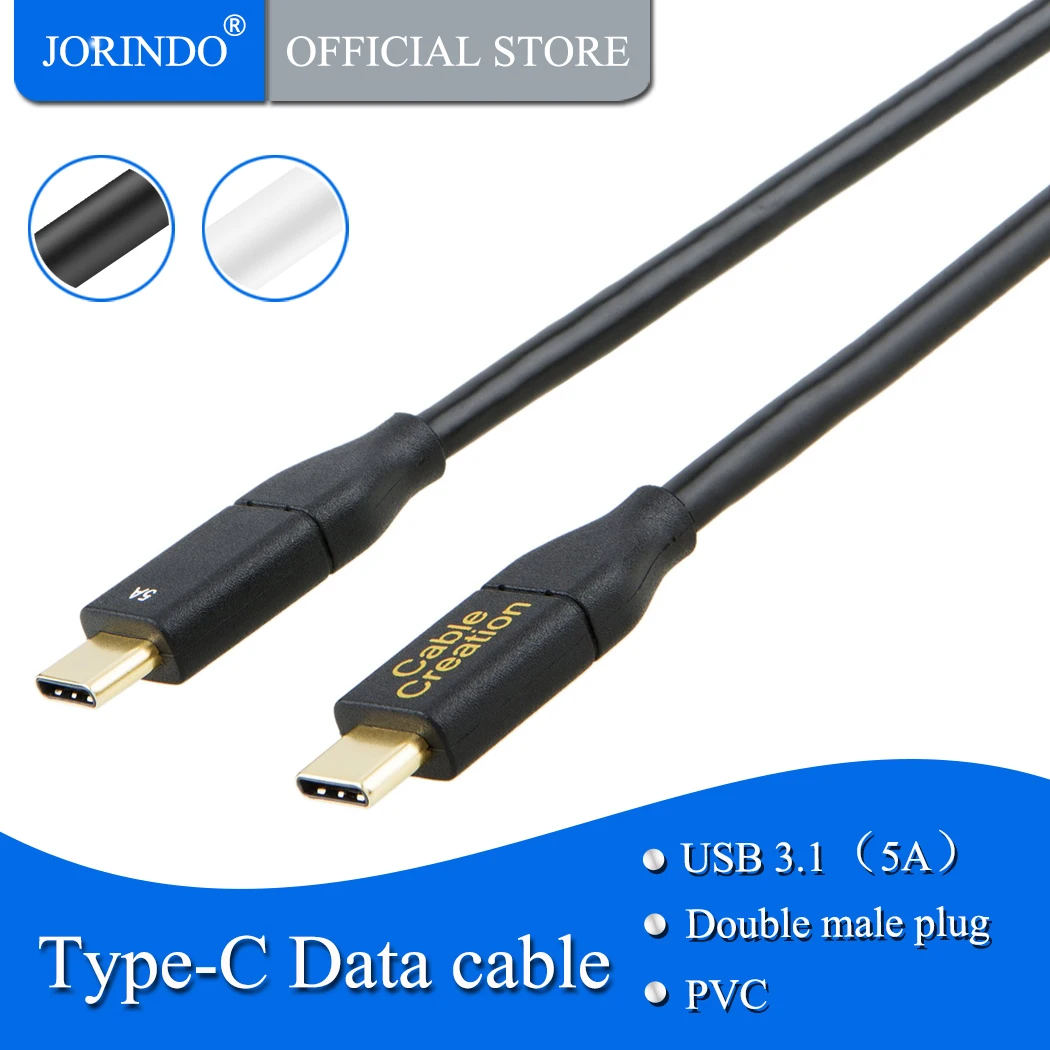 Кабель USB Type C (5A) JORINDO шнур поддержка 100 вт питания Совместимость с MacBook Pro из