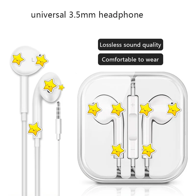 

3.5mm Wired Headphones Music Earbuds Stereo Gaming Earphone for Mobile phone With Microphone For Xiaomi Huawei Universal headset