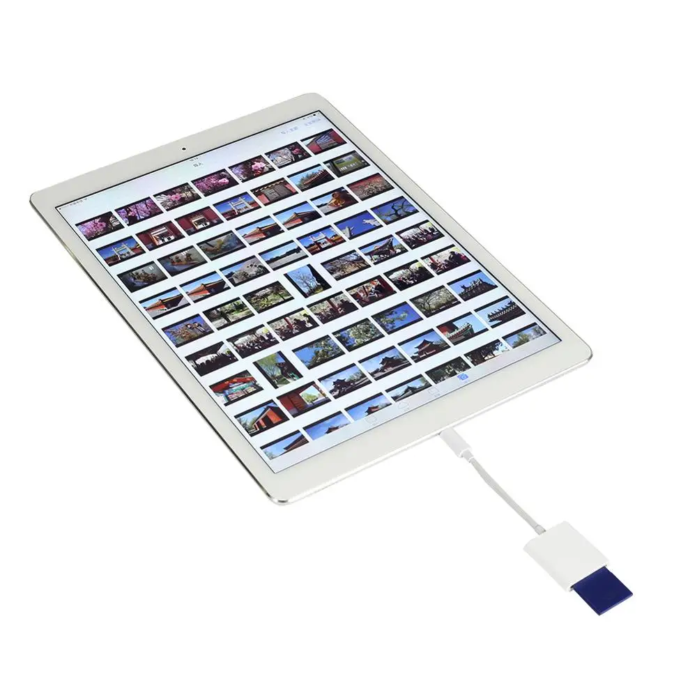 SD TF Card lightning to usb camera adapter Card Reader Adapter OTG Data Cable for iPad 4