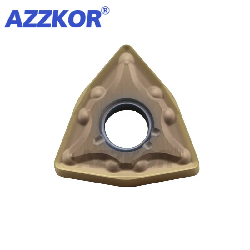 AZZKOR WNMG080404/WNMG080408-MA NT735 внутренние вставки токарные инструменты NC Центр Токарный станок для обработки материала карбида лезвия 10 шт