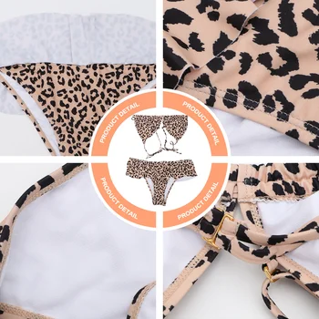 

Leopard Print Swimsuit Fashion Swimsuit Sexy Beach Bikini Summer Swimming Suit for Woman Girl Lady (Leopard Size S)