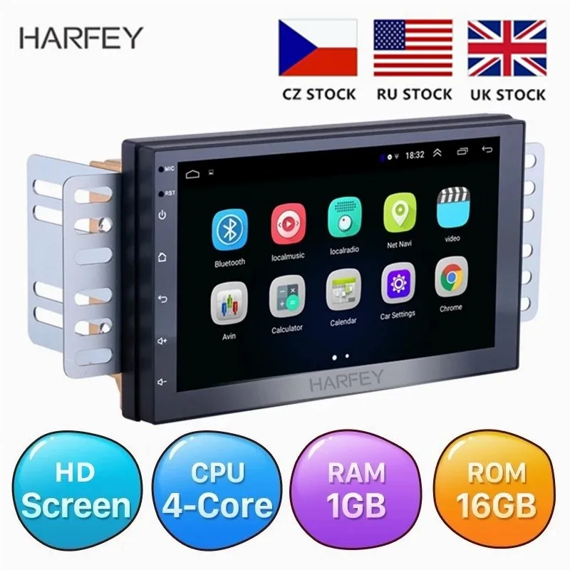 Автомагнитола Harfey 2 din 7 &quotHD мультимедийный плеер с сенсорным экраном MP3 Bluetooth USB TF