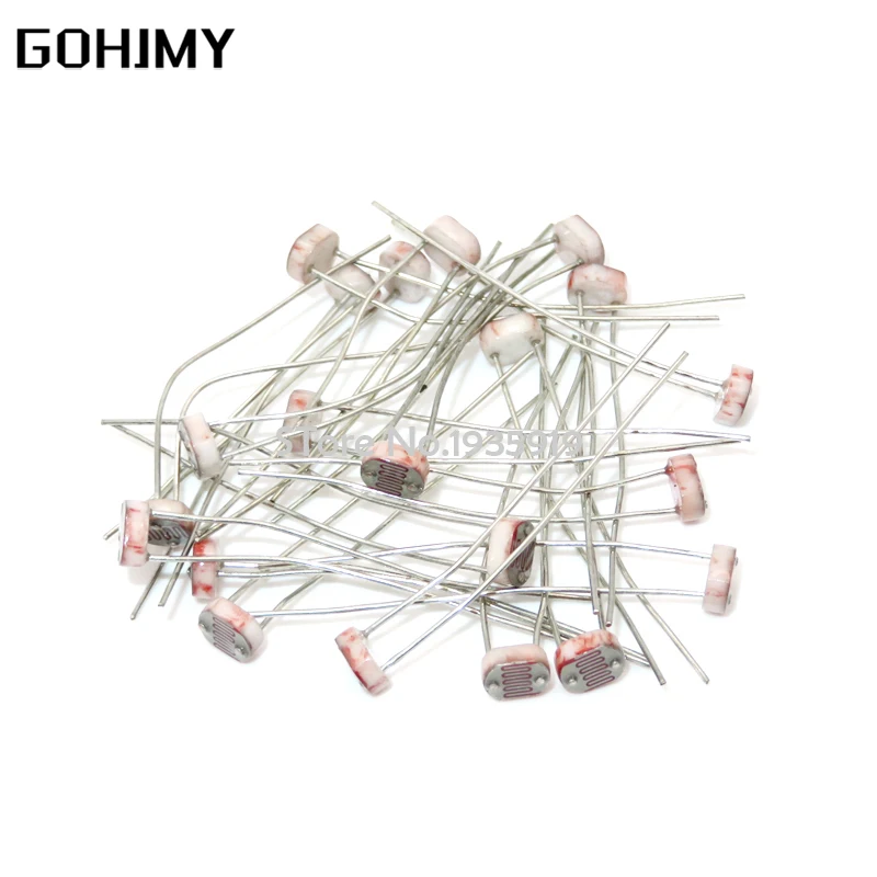 20PCS LDR Photo Light Sensitive Resistor Photoelectric Photoresistor 5528 GL5528 5537 5506 5516 5539 5549 For Arduino | Электронные