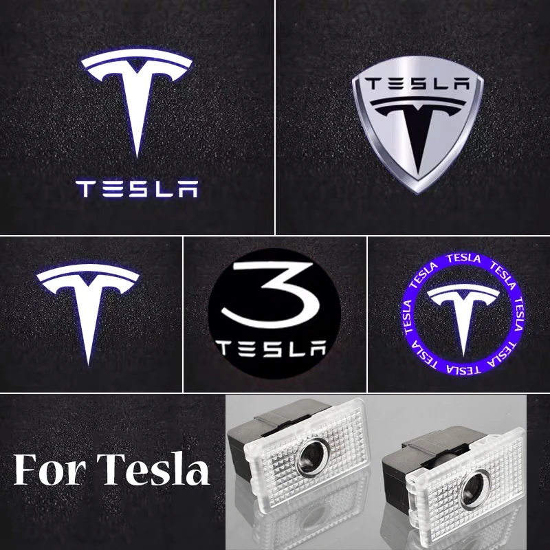 

2 Pieces Car Door Welcome Light Wireless Ghost Shadow Lamp For Tesla All Model S Model X MODEL 3 2017 2018 2019