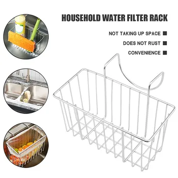 

Kitchen Sponge Holder,Stainless Steel Sink Caddy Organizer Soap Dishwashing Liquid Drainer Brush Rack Holder