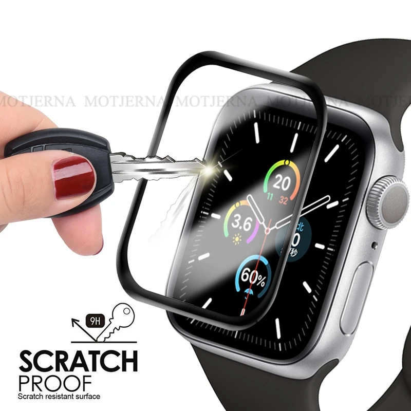

3D Full Cover Curved Protective Glass For Apple Watch Series 5 40mm 44mm Screen Protective Flim For iwatch 5 Tempered Glass