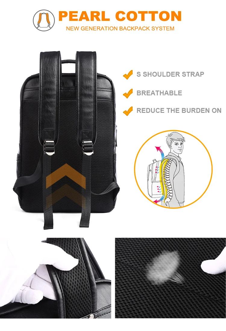 MOYYI, модный мужской рюкзак, водонепроницаемый, zaini Pelle из искусственной кожи, рюкзак для ноутбука, минималистский пакет Outsoor, рюкзак для путешествий