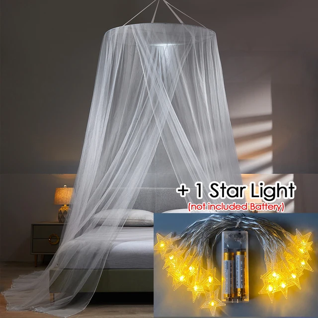 YanYangTian Bed Canopy on the Bed Mosquito Net Baldachin Camping Tent Repellent Tent Insect Curtain Bed Net Gray(1 star light)