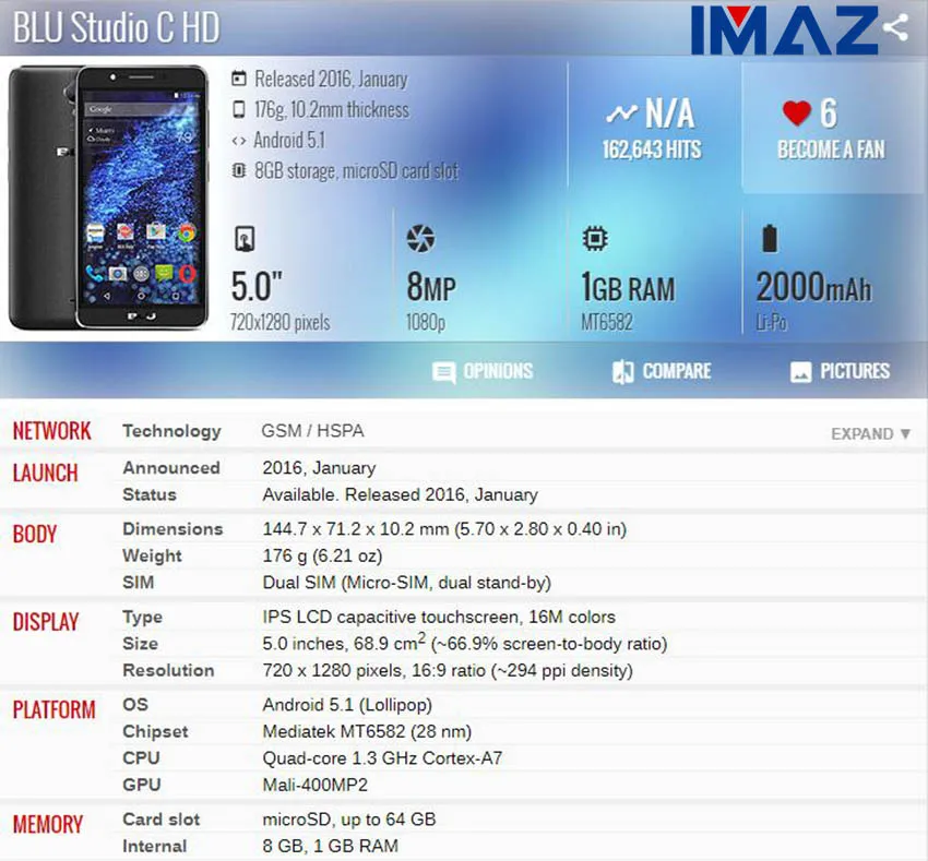 IMAZ 5," ЖК-дисплей для BLU Studio C HD S090Q ЖК-дисплей с сенсорным экраном дигитайзер сборка для G030 lcd+ сенсорный экран